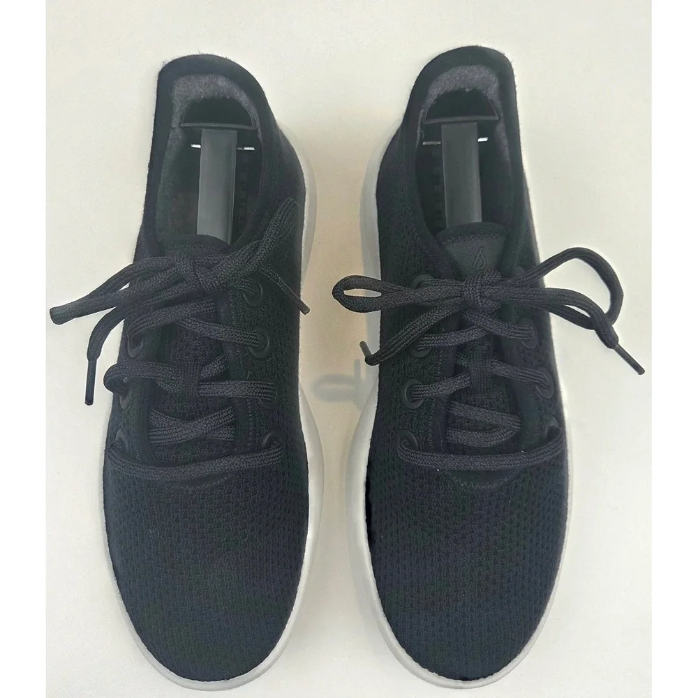 Allbirds Tree Runners Womens Size 7 Black White Lightweight Sustainable Sneakers